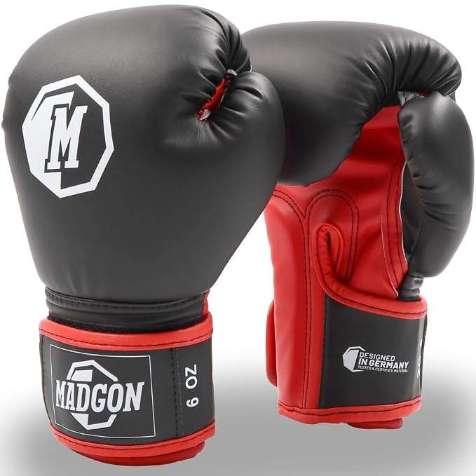 MADGON Kinder Boxhandschuhe 4oz 6oz 8oz – hochwertige Trainingshandschuhe fuer Jungen & Maedchen – Boxen, Kickboxen, Muay Thai & Kampfsport